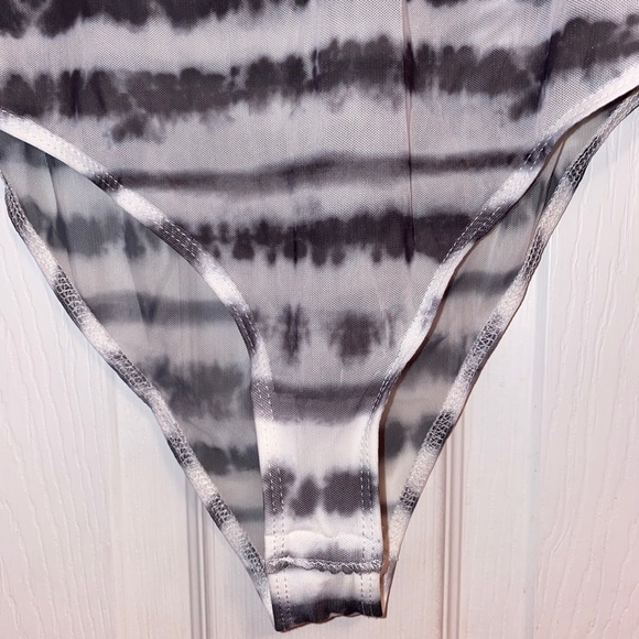 Dolls Kill Kiki Riki Mesh Tie Dye Turtleneck Bodysuit - Picture 5 of 11